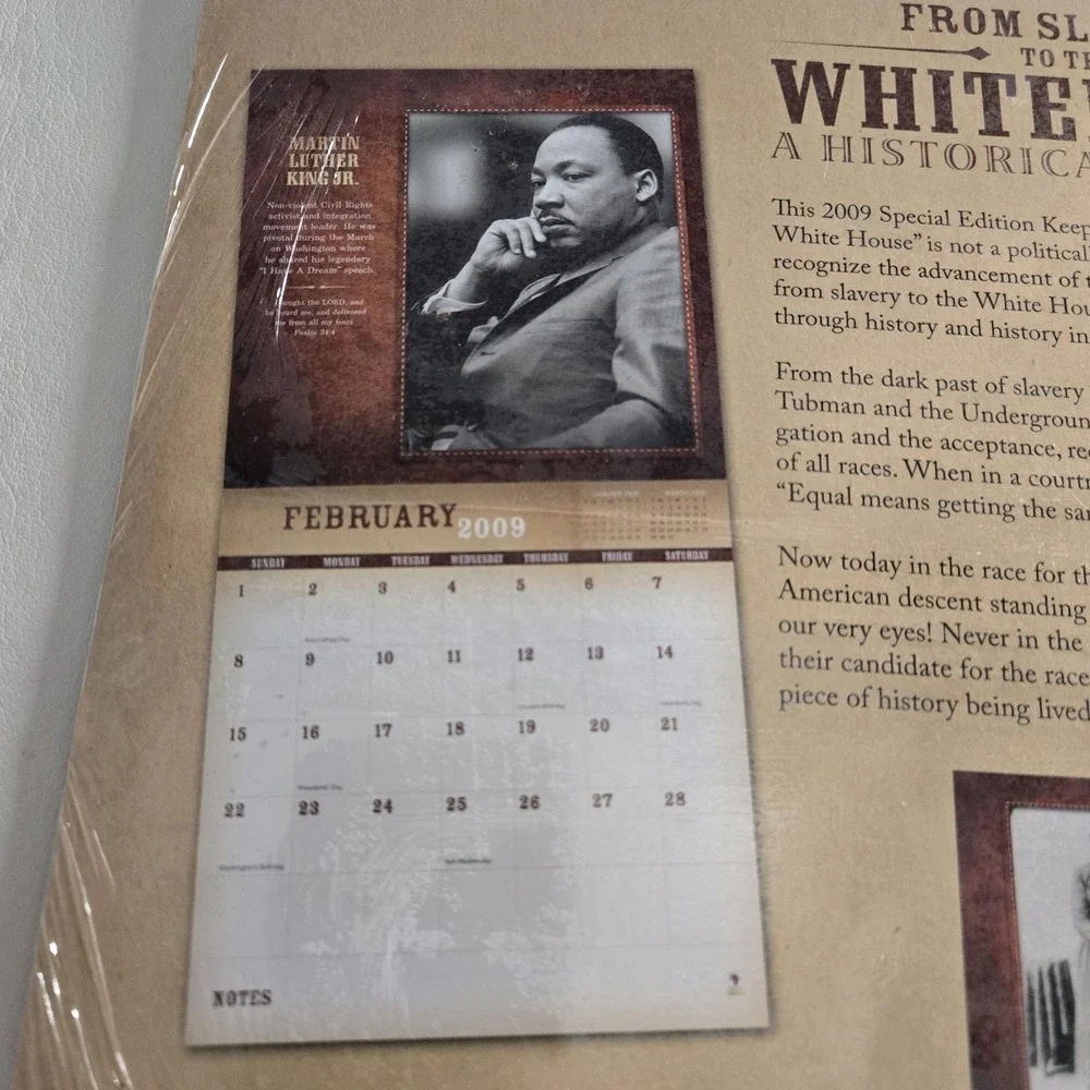 From Slavery To The White House A Historical Journey 2009 Calendar Obama Sealed